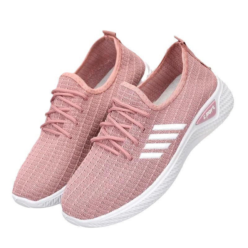 2024 New Shoes for Women, Export Women's Shoes, Casual Walking Soft-Soled Mom's Shoes, Fashionable Socks, Sports Shoes, Women's Flats