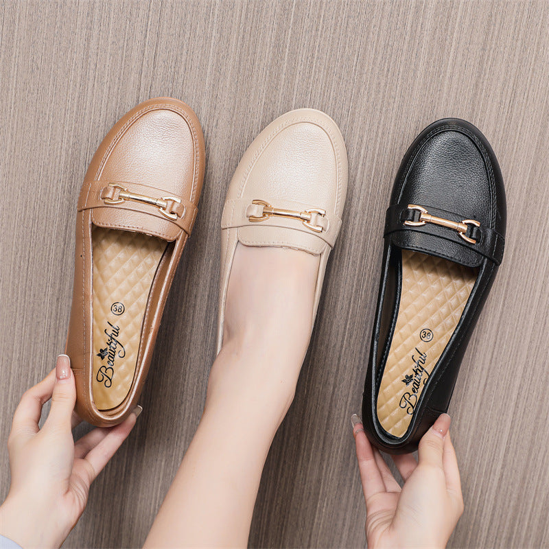 Waterproof Plastic Shoes for Women Summer 2021 New Pointed Toe Shoes British Style Loafers Black Professional Formal Work Shoes