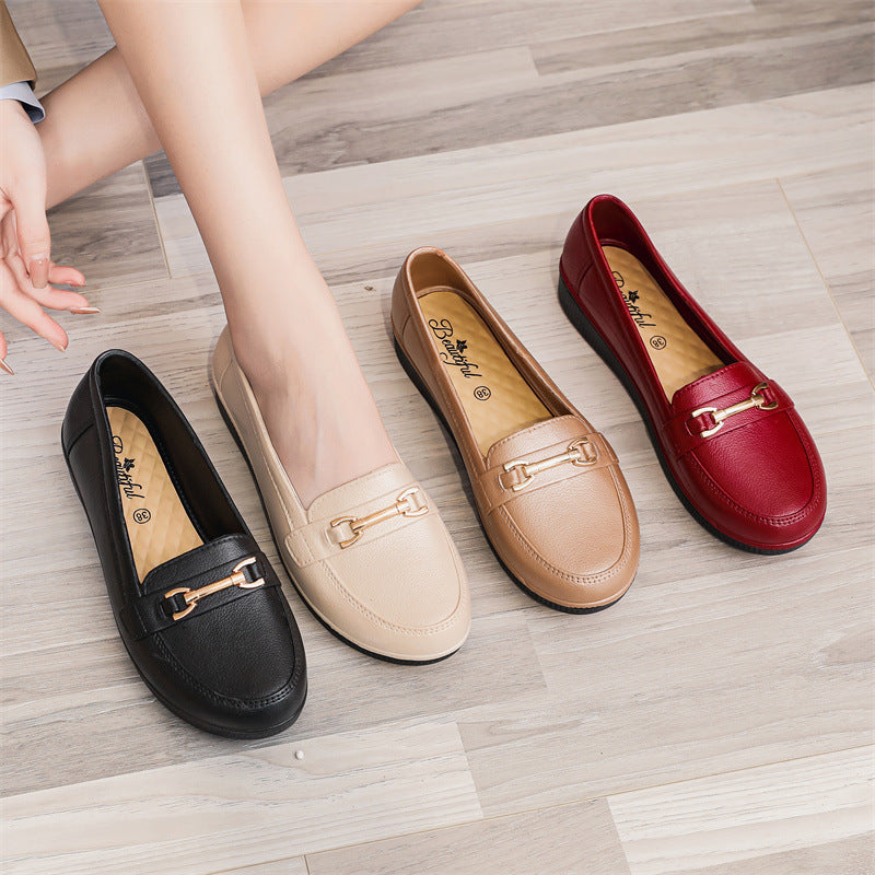 Waterproof Plastic Shoes for Women Summer 2021 New Pointed Toe Shoes British Style Loafers Black Professional Formal Work Shoes