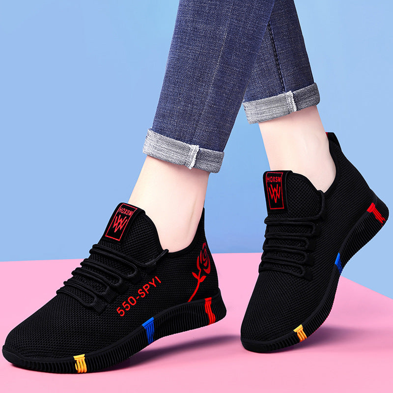 A generation of spring and autumn canvas shoes old Beijing cloth shoes women's soft bottom sneakers breathable casual shoes plus velvet cotton shoes