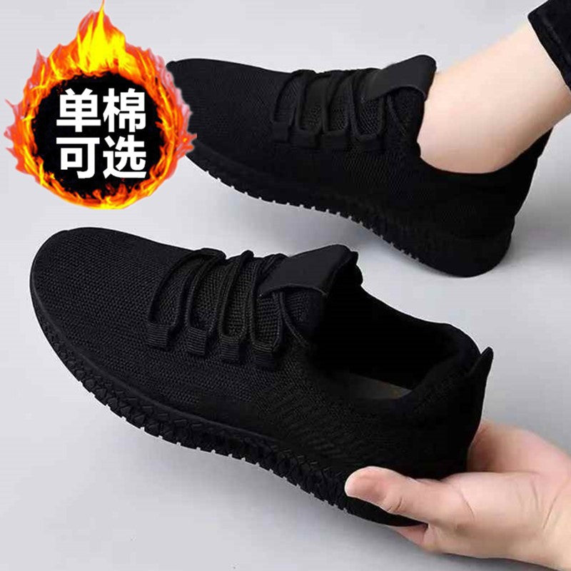 A generation of spring and autumn canvas shoes old Beijing cloth shoes women's soft bottom sneakers breathable casual shoes plus velvet cotton shoes