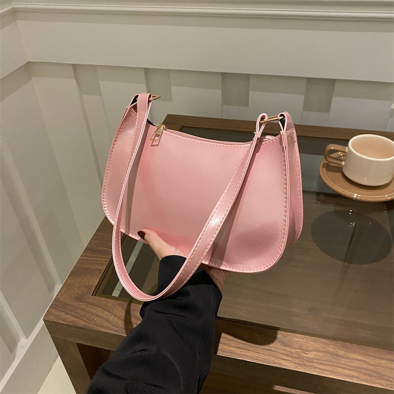 Korean Style Fashion Single Shoulder Underarm Bag for Women 2025 New Versatile Ins Solid Color Single Shoulder Crossbody Small Square Bag
