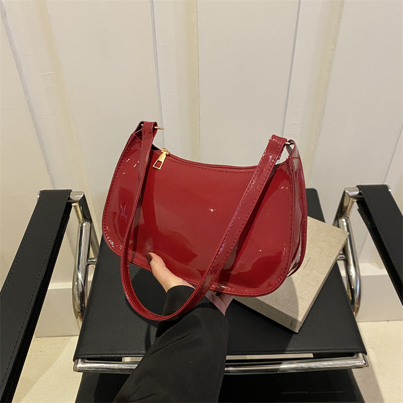 Korean Style Fashion Single Shoulder Underarm Bag for Women 2025 New Versatile Ins Solid Color Single Shoulder Crossbody Small Square Bag