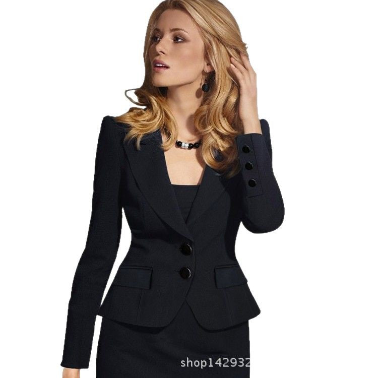 Cross-border explosions 2025 spring and autumn AliExpress ebay Amazon best selling European and American slim fit small suit women's jacket