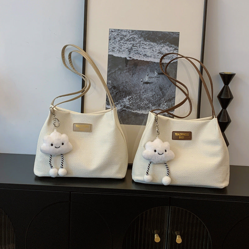 Large Capacity Bag Women's 2024 New Summer All-match Simple Shoulder Bag High-grade Tote Bucket Bag