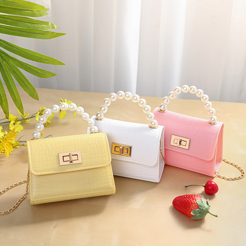 foreign trade crocodile pattern Pearl portable jelly bag shoulder Women's bag messenger bag bags mobile phone casual bag