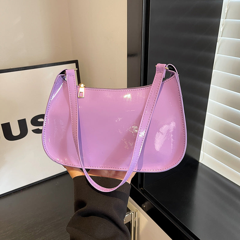 Popular Fashion Solid Color Small Square Bag 2024 Autumn and Winter New Korean Shoulder Underarm Handbag Women's Bag Trendy