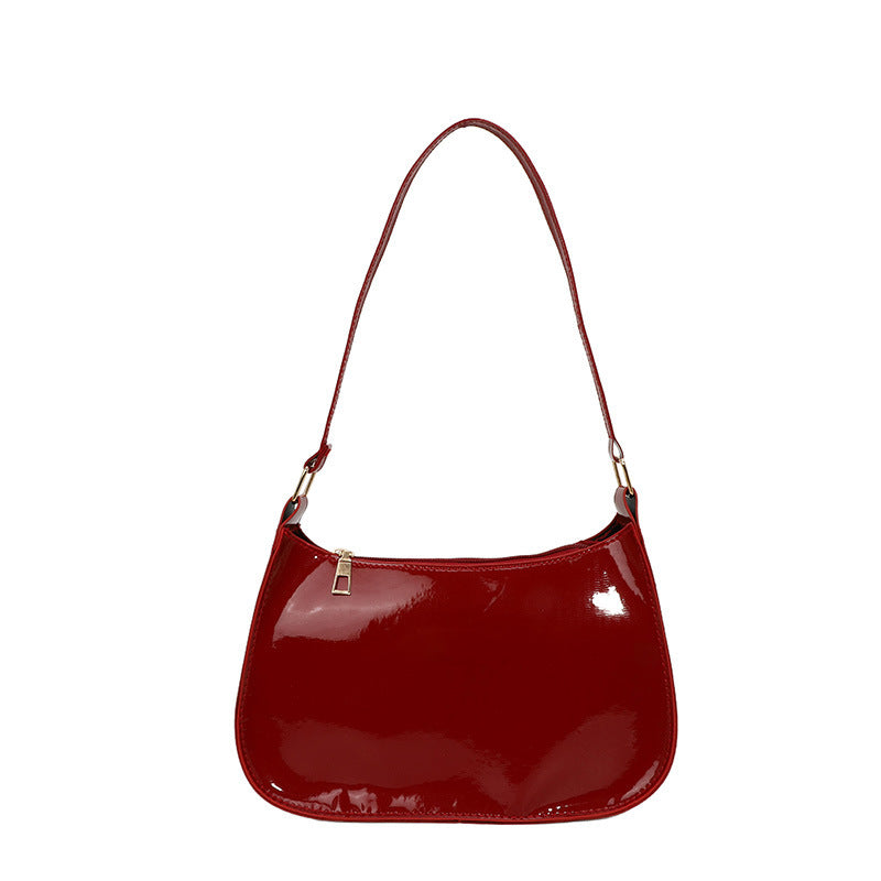 Popular Fashion Solid Color Small Square Bag 2024 Autumn and Winter New Korean Shoulder Underarm Handbag Women's Bag Trendy