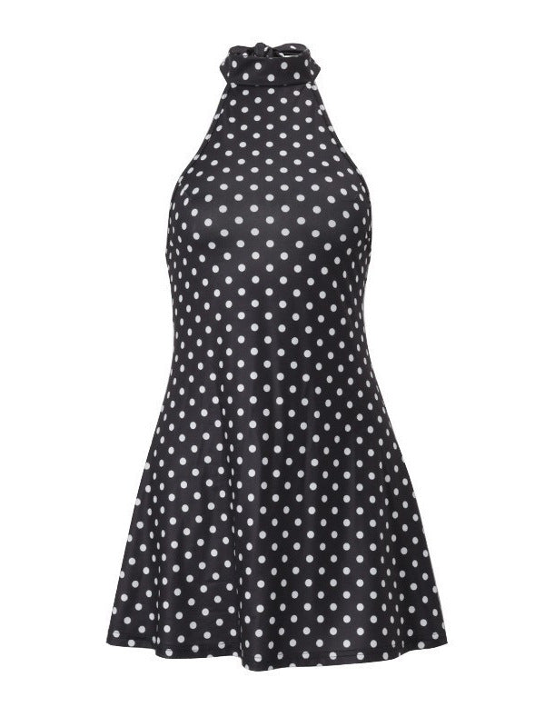 Women's Clothing 2025 Autumn New High-End Fashion Elegant Printed Sexy Backless Waist-Cinching Dress