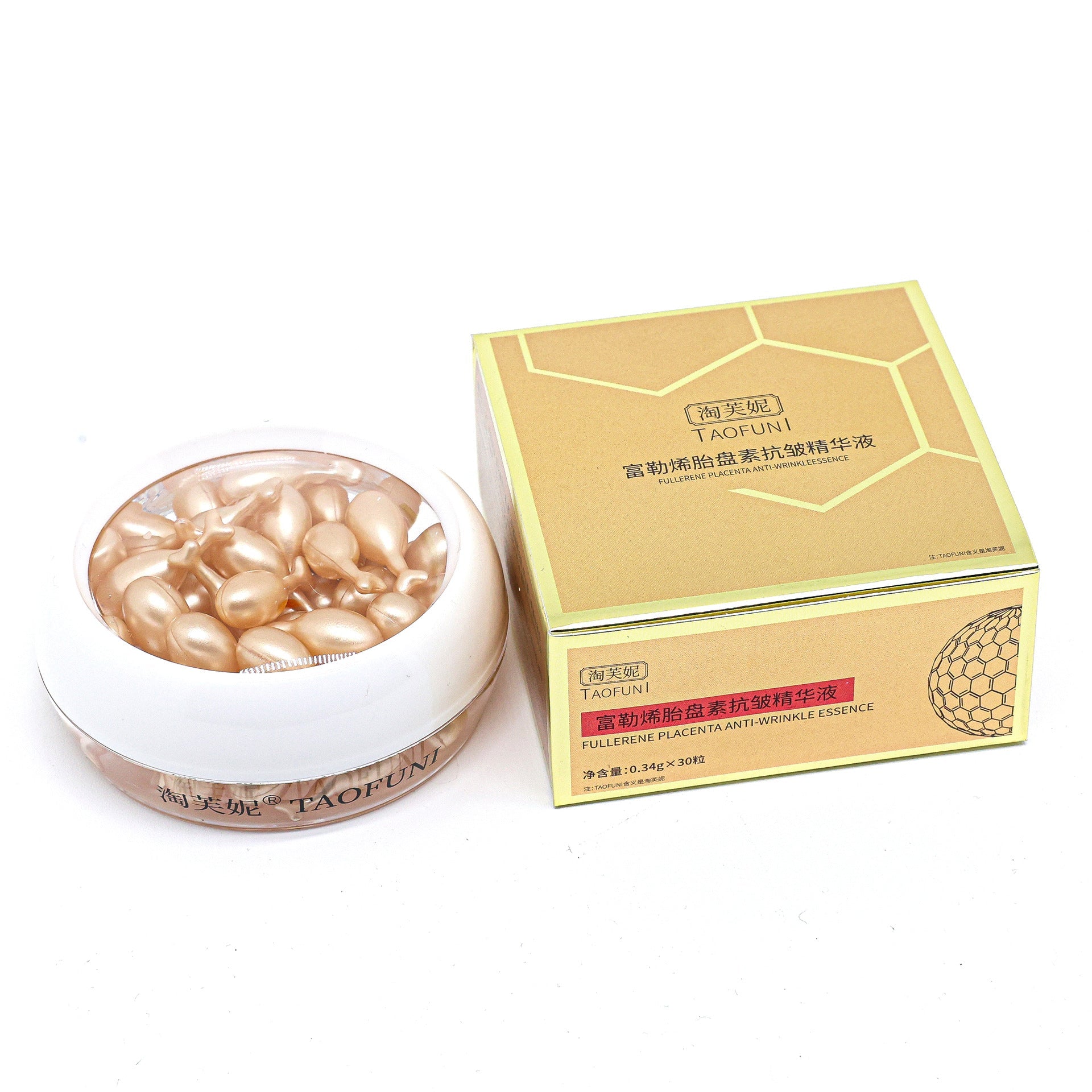 Fullerene Placenta Essence Hydrating Facial Serum Oil Popular on Social Media Chicken Leg Disposable Soft Capsules