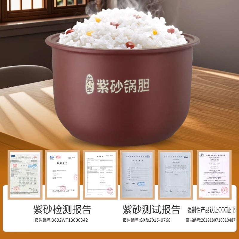 Good mother factory direct 5L purple sand liner ceramic rice cooker tile liner uncoated soup porridge health pot