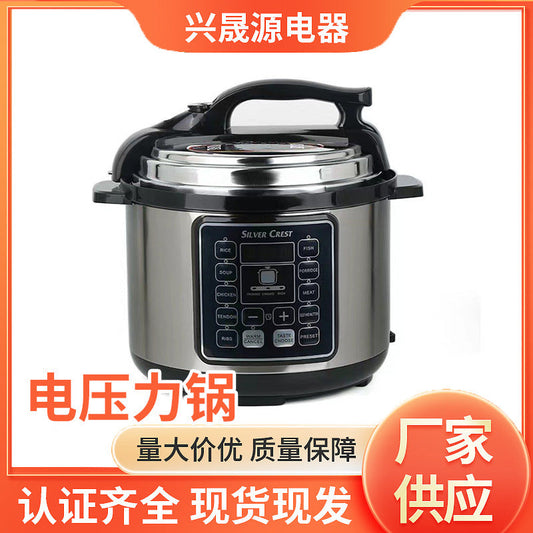 6-Liter Large-Capacity Household Electric Pressure Cooker Smart Soup Cooking Rice Porridge Rice Cooker Non-Stick Pan British and European Regulations