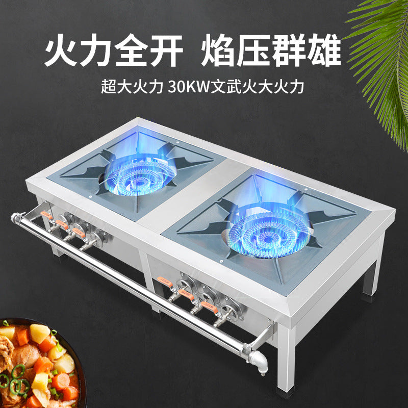 Free Shipping Hot Stove Commercial Low Soup Stove Stainless Steel Marinated Meat Stove Monocular Eyes Three Ring Short Foot Stove Gas Stove Soup