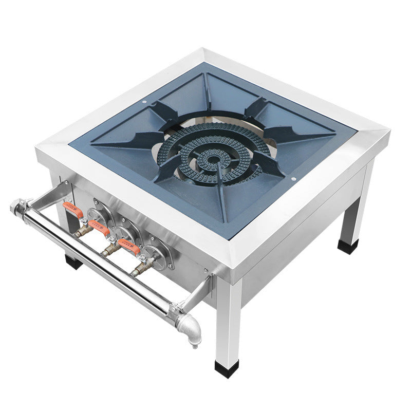 Free Shipping Hot Stove Commercial Low Soup Stove Stainless Steel Marinated Meat Stove Monocular Eyes Three Ring Short Foot Stove Gas Stove Soup