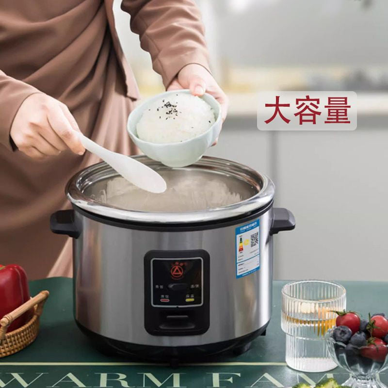 Triangle 304 Stainless Steel Rice Cooker, Old-Fashioned Household Model for 2 People, 3-5-6L, for Cooking Soup and Porridge, Genuine Rice Cooker