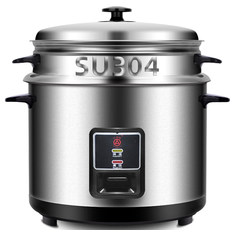 Triangle 304 Stainless Steel Rice Cooker, Old-Fashioned Household Model for 2 People, 3-5-6L, for Cooking Soup and Porridge, Genuine Rice Cooker