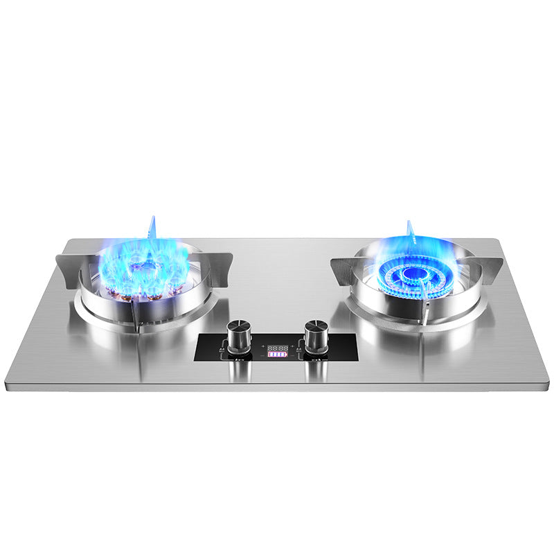 in stock household gas stove double stove liquefied gas natural gas stove gas stove fierce fire timing table embedded dual-purpose wholesale