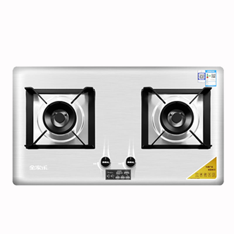 Customized Household Kitchen Stove, Built-In Frosted Easy-To-Clean Double Stainless Steel Gas Stove, Energy-Saving and Environmentally Friendly High-Power Stove