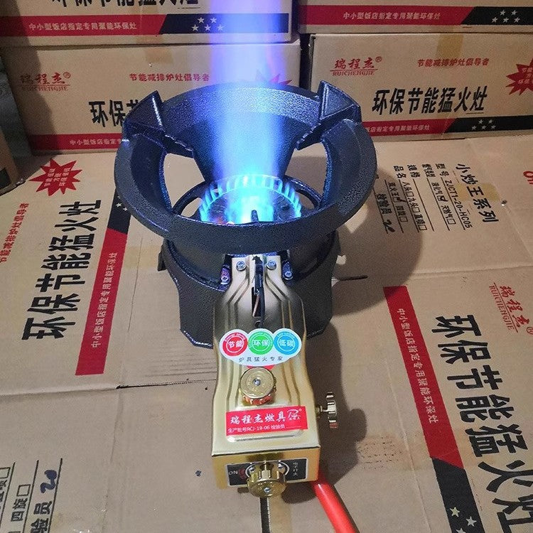 High-Power Commercial Single-Burner Stove for Liquefied Gas and Natural Gas, Medium-High Pressure Fast Stove for Restaurants