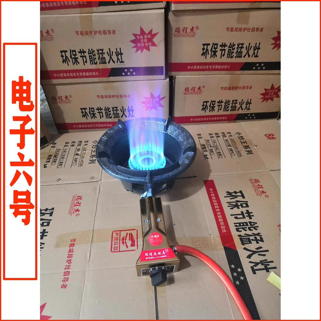 High-Power Commercial Single-Burner Stove for Liquefied Gas and Natural Gas, Medium-High Pressure Fast Stove for Restaurants