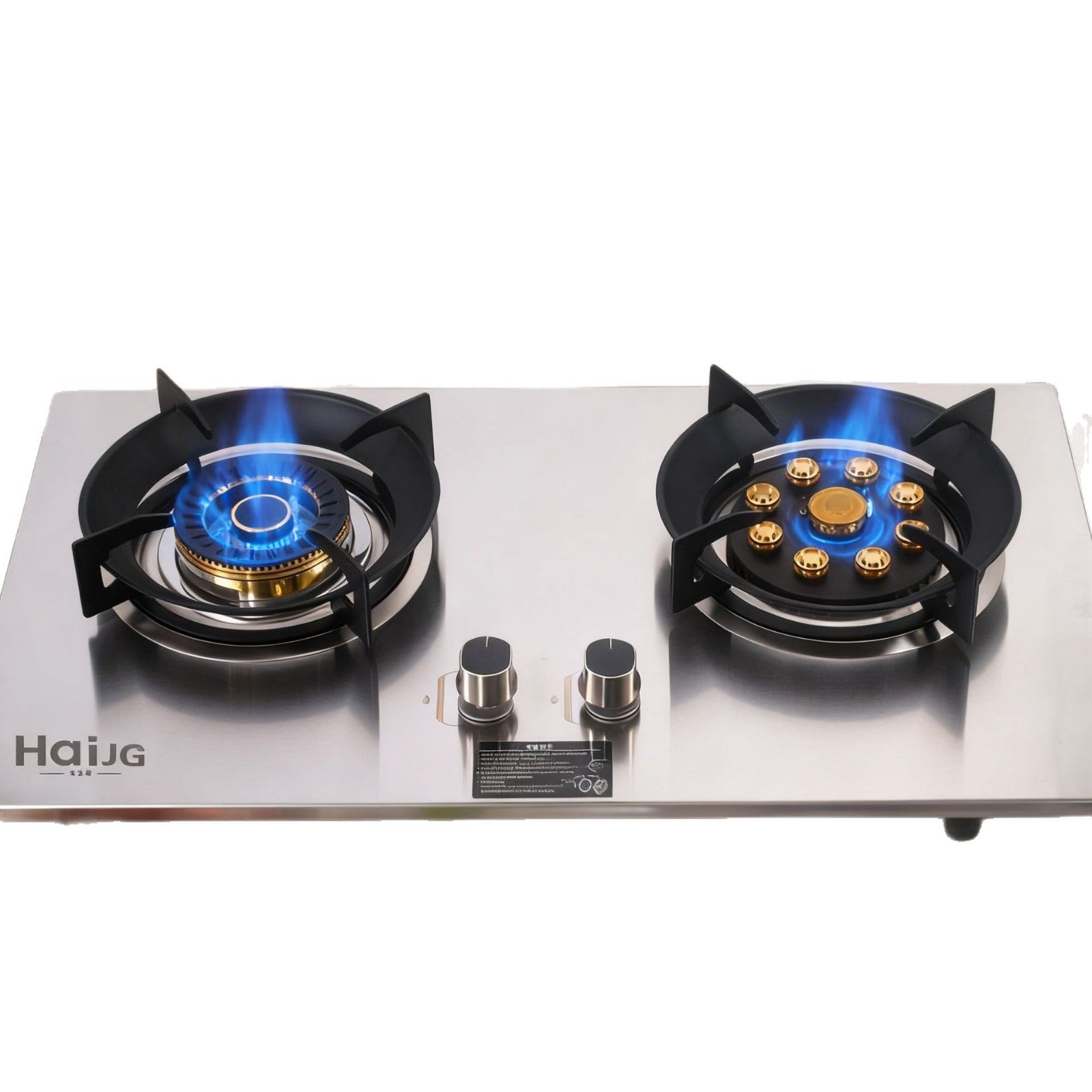 Factory Direct Supply Household Stainless Steel Double Gas Stove, Fierce Fire Yin-Yang Double Stove, Flameout Protection Natural Gas Liquefied Gas