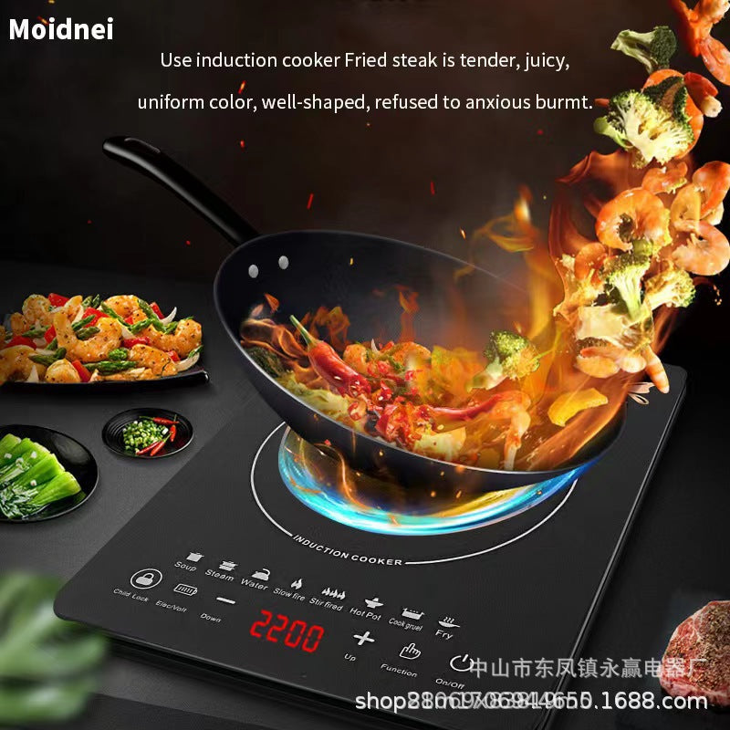 Induction Cooker Household Intelligent Energy-Saving High-Power Set Hot Pot Battery Stove Cross-Border Foreign Trade English Version Manufacturer