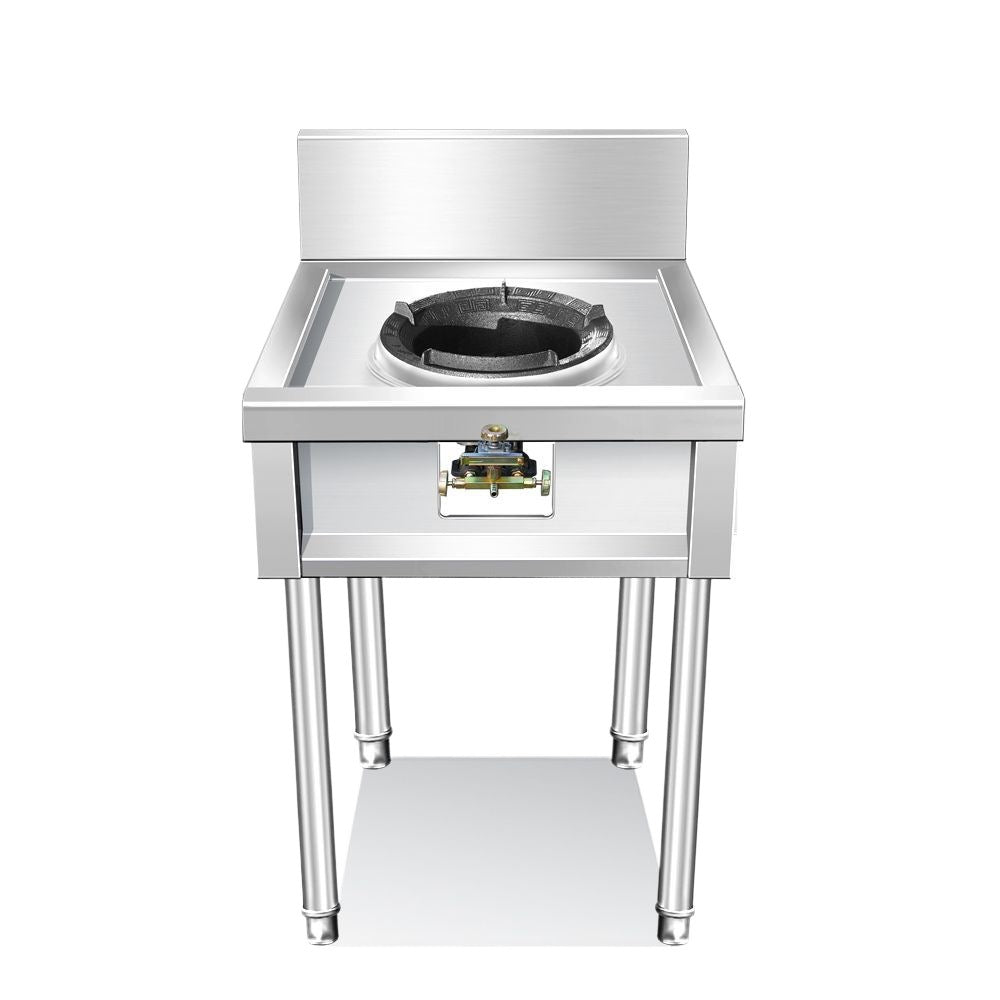 Stainless Steel High-Fire Stove Commercial Stove Liquefied Gas Single and Double Stove Shelf Gas Stir-Fry Restaurant Night Market Simple Stove