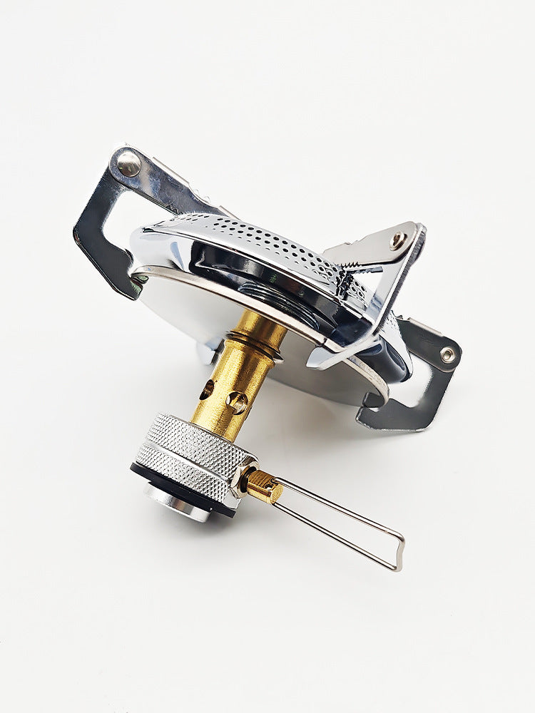 Integrated outdoor stove camping gas stove portable disc high-power picnic stove butane flat gas tank stove