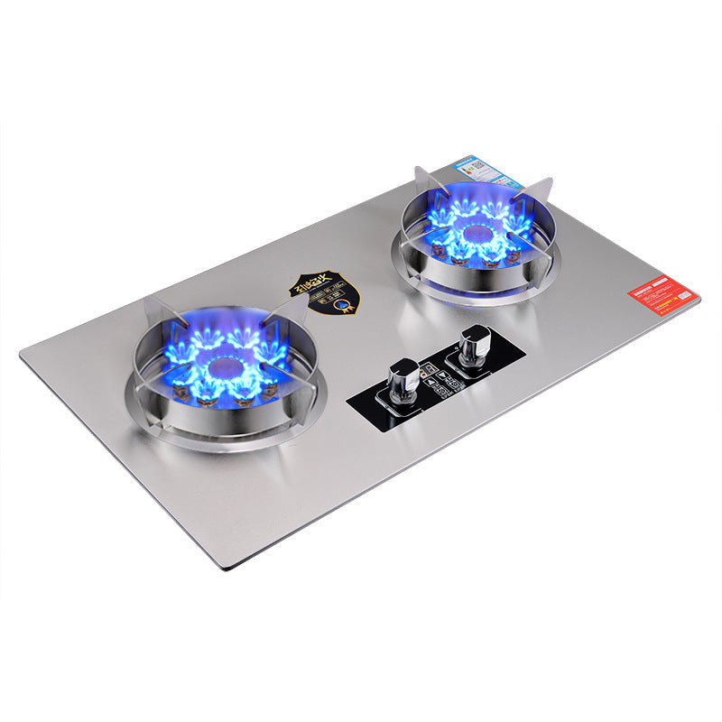 Spot wholesale double nine gun intelligent timing stove fierce fire stove household gas stove stainless steel gas stove double stove