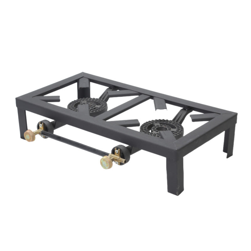 Cross-Border Export Outdoor Cast Iron Double Angle Steel Stove Gas Stove Gas Stove Burner Gas Stove