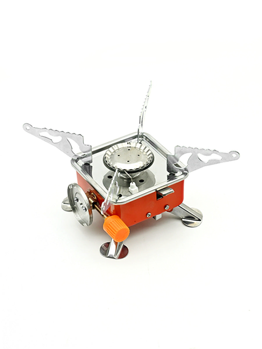 Outdoor Mini Small Square Stove Portable Foldable Gas Stove Camping Cooker Card Stove Square Stove