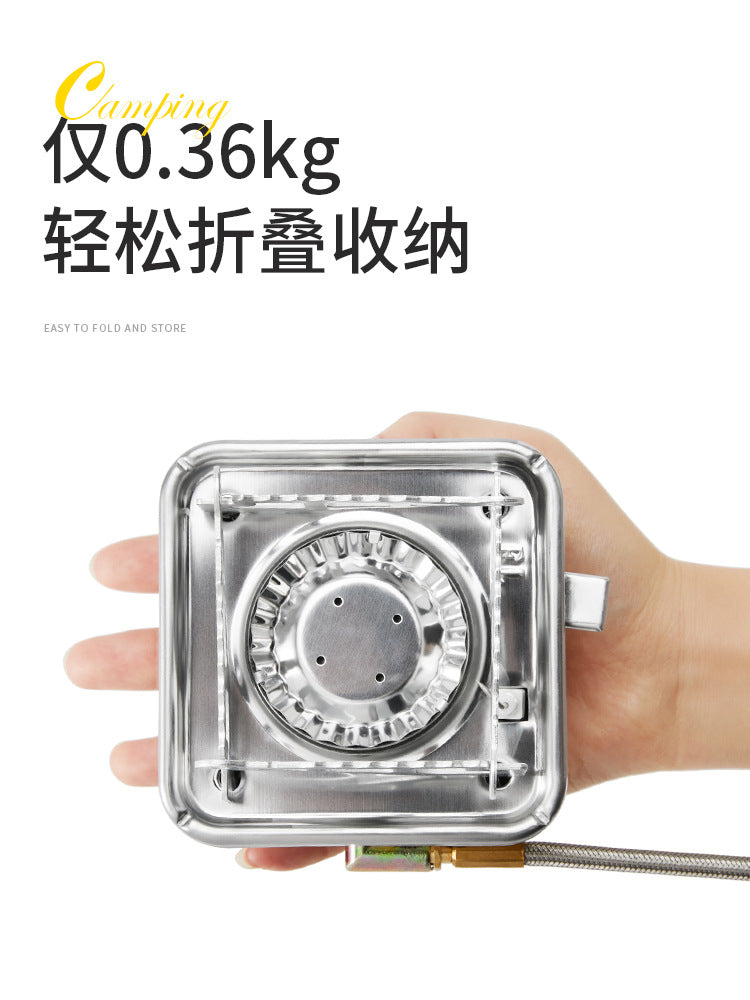 Card Stove Outdoor Stove Folding Gas Stove Outdoor Camping Cooker Portable Water Boiling Tea Stove Head Gas Stove