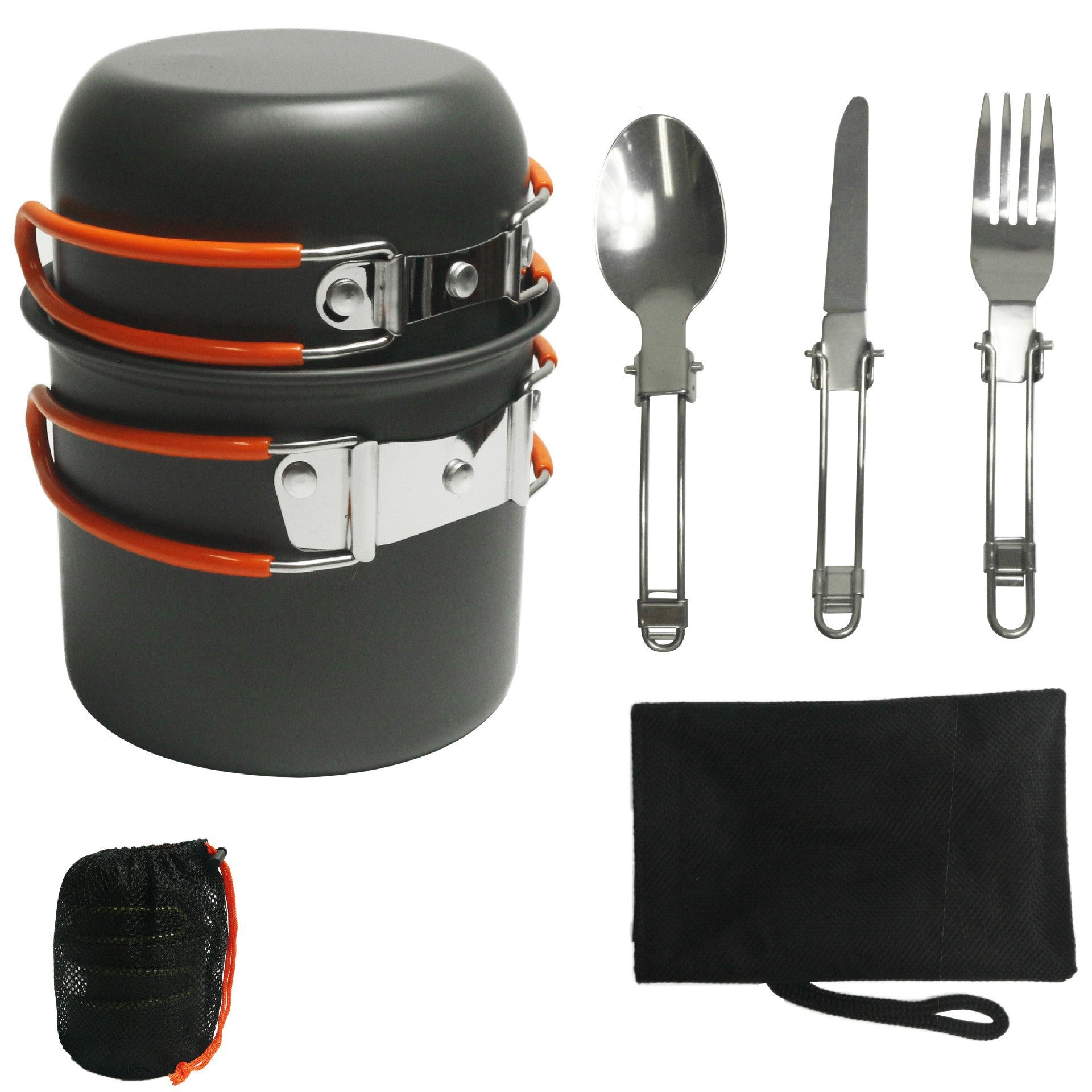 Outdoor Products Amazon Best-Selling Outdoor Pot Set for 1-2 People Portable Camping Cookware with Tableware Ds-101