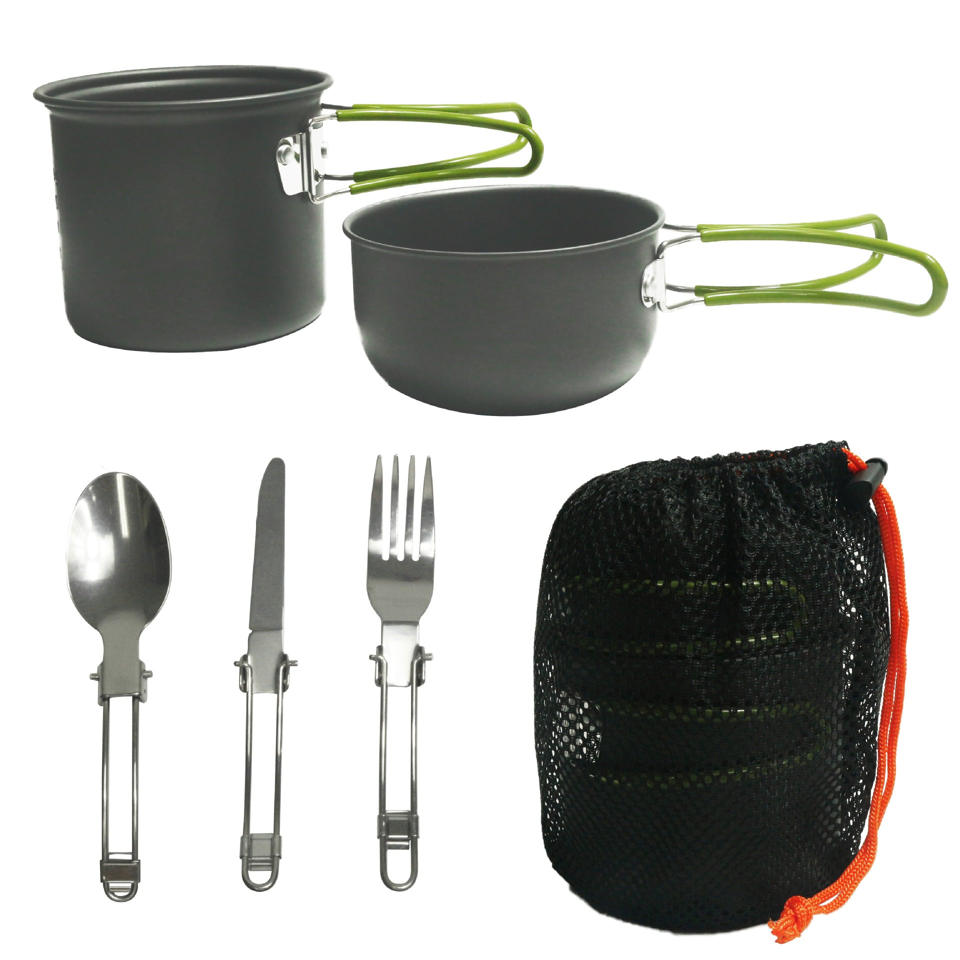Outdoor Products Amazon Best-Selling Outdoor Pot Set for 1-2 People Portable Camping Cookware with Tableware Ds-101