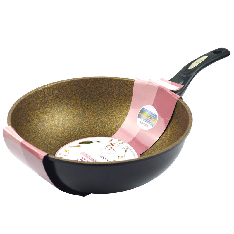 Korean Kitchenart Imported Medical Stone Non-Stick Pan Deepened and Thickeneded Induction Cooker Dual-Use Frying Spoon Imported Pot