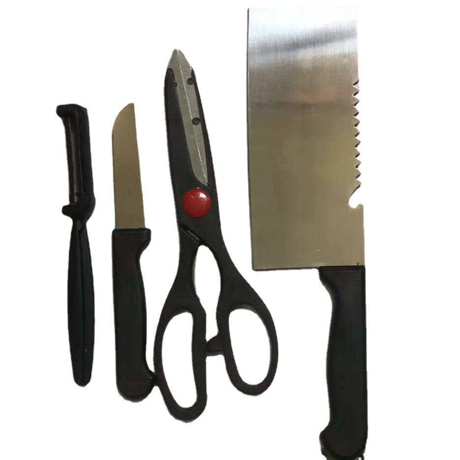 Yangjiang stainless steel kitchen supplies business e-commerce products knife four-piece set knife suit blister four-piece knife set