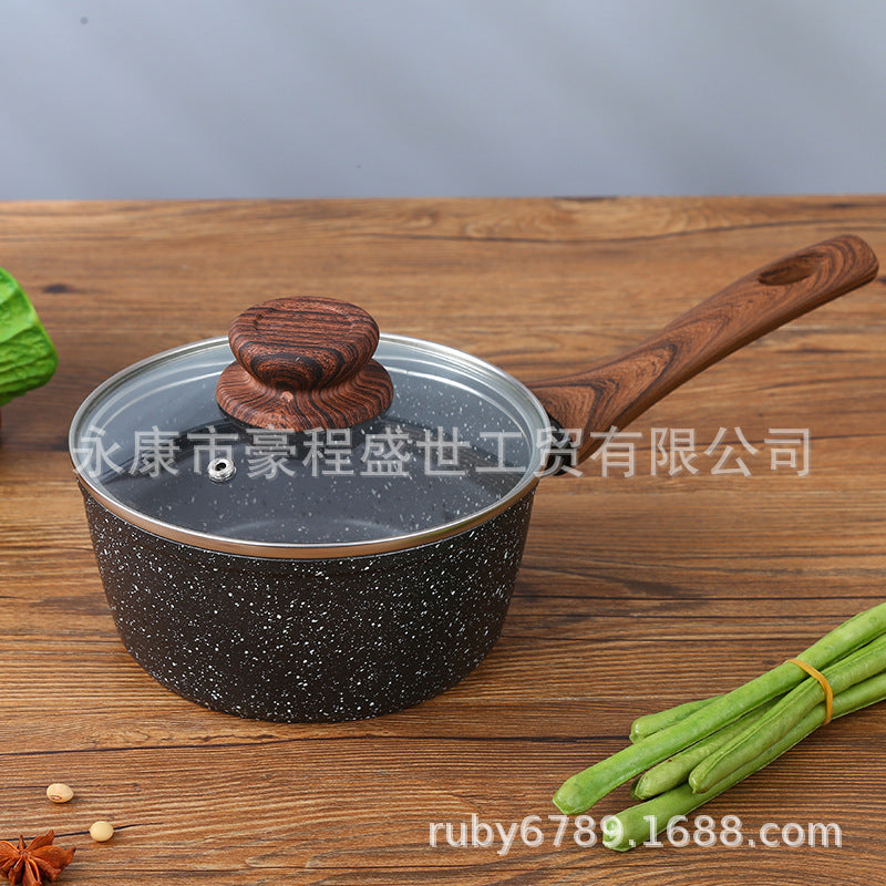 Granite Maifan Stone Non-Stick Cookware Set Open Flame Induction Double Bottom Dishwasher Pfoa Free
