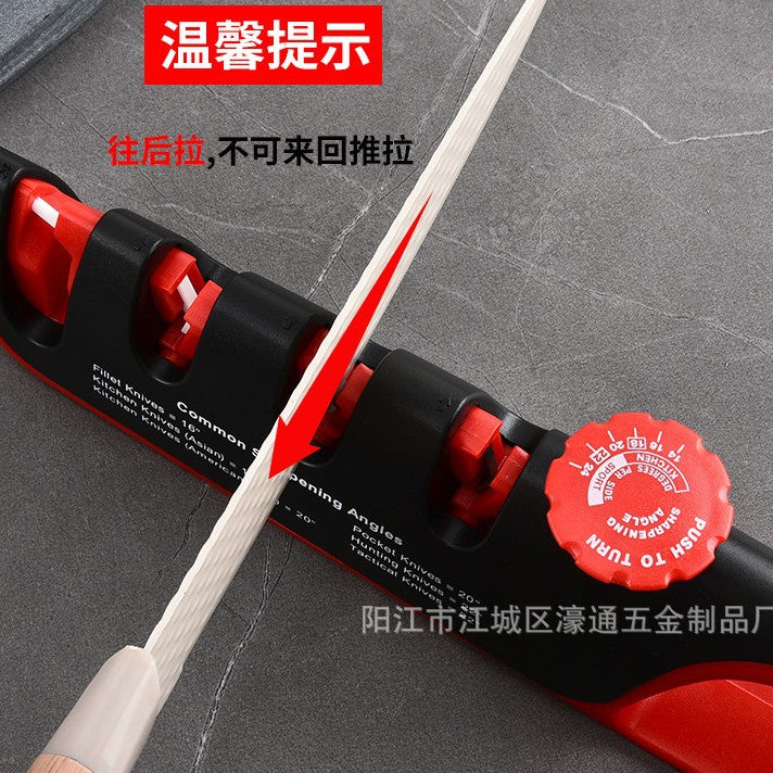 New adjustable four-in-one knife sharpener factory direct knife sharpener household multifunctional grindstone kitchen tool