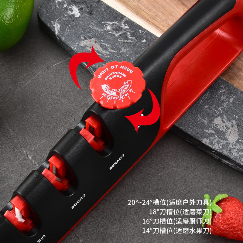 New adjustable four-in-one knife sharpener factory direct knife sharpener household multifunctional grindstone kitchen tool