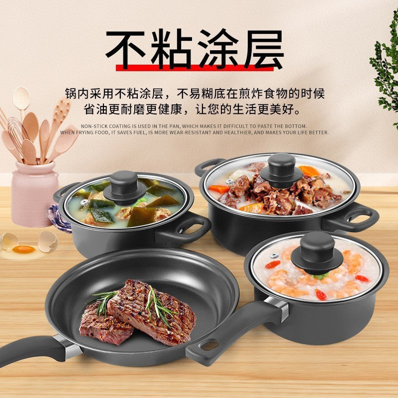 Hot Foreign Trade 13-piece Set of Cookware Cross-border Gift Cookware Shovel Non-stick Soup Pot Milk Pan Frying Pan suit Cookware