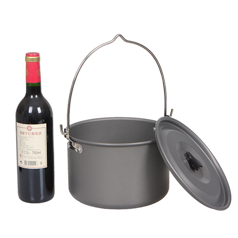 New picnic big hanging pot camping outdoor single pot oversized hanging pot 6-8 people picnic set Pot Picnic pot