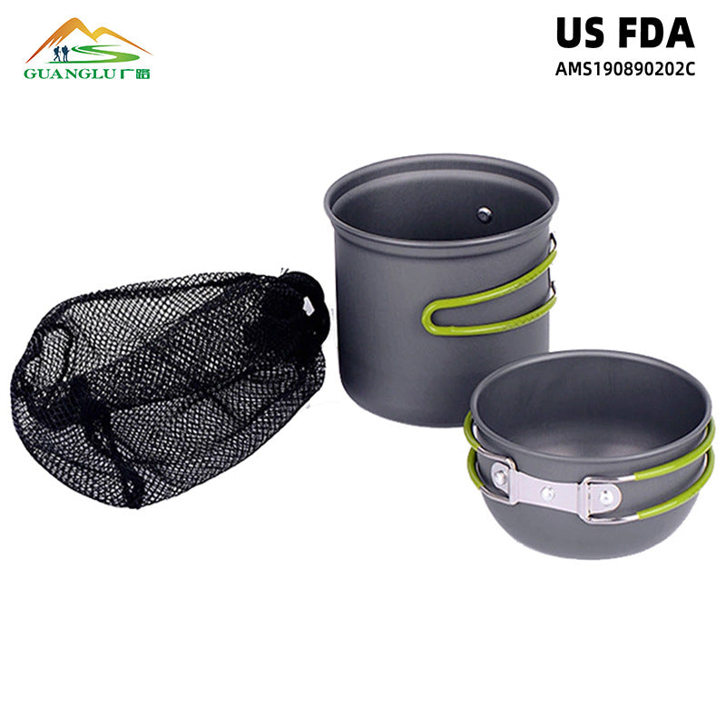 Outdoor Camping Cookware Picnic Barbecue Portable Pot Single Set Pot Ds-101