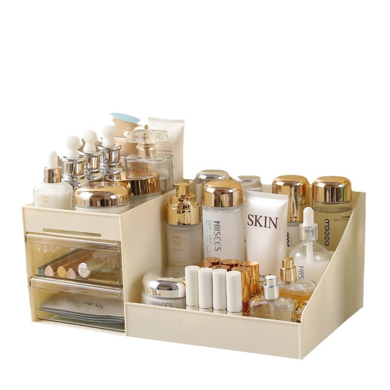 Cosmetic Storage Box High-level Desktop Large Capacity Plastic Integrated Cosmetic Box Dressing Box