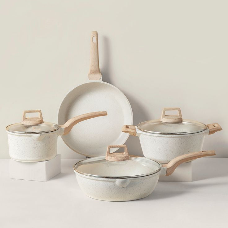 Granite Non-stick Pot suit Milk Pot Soup Pan Frying Pan Pan Cookware suit Cooking Kit Cross Border