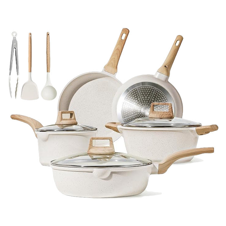Granite Non-stick Pot suit Milk Pot Soup Pan Frying Pan Pan Cookware suit Cooking Kit Cross Border