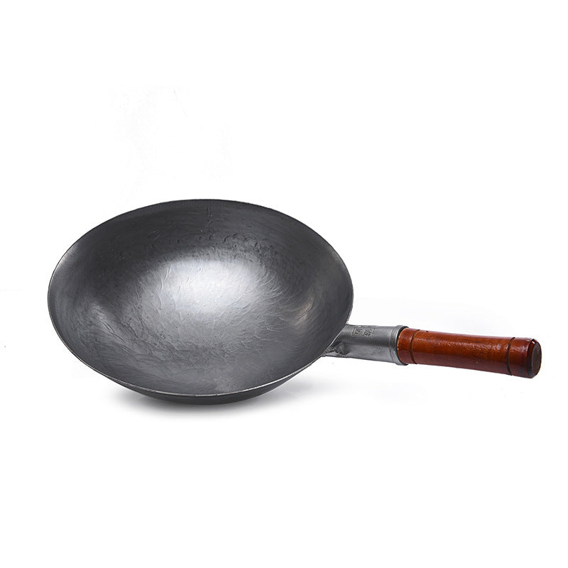 Authentic Forged Traditional Wok, Chef's Pot, Non-Stick Integrated Pot, Suitable for Home and Commercial Use, Uncoated Gift Pot
