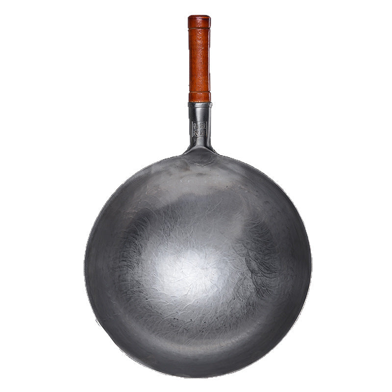 Authentic Forged Traditional Wok, Chef's Pot, Non-Stick Integrated Pot, Suitable for Home and Commercial Use, Uncoated Gift Pot