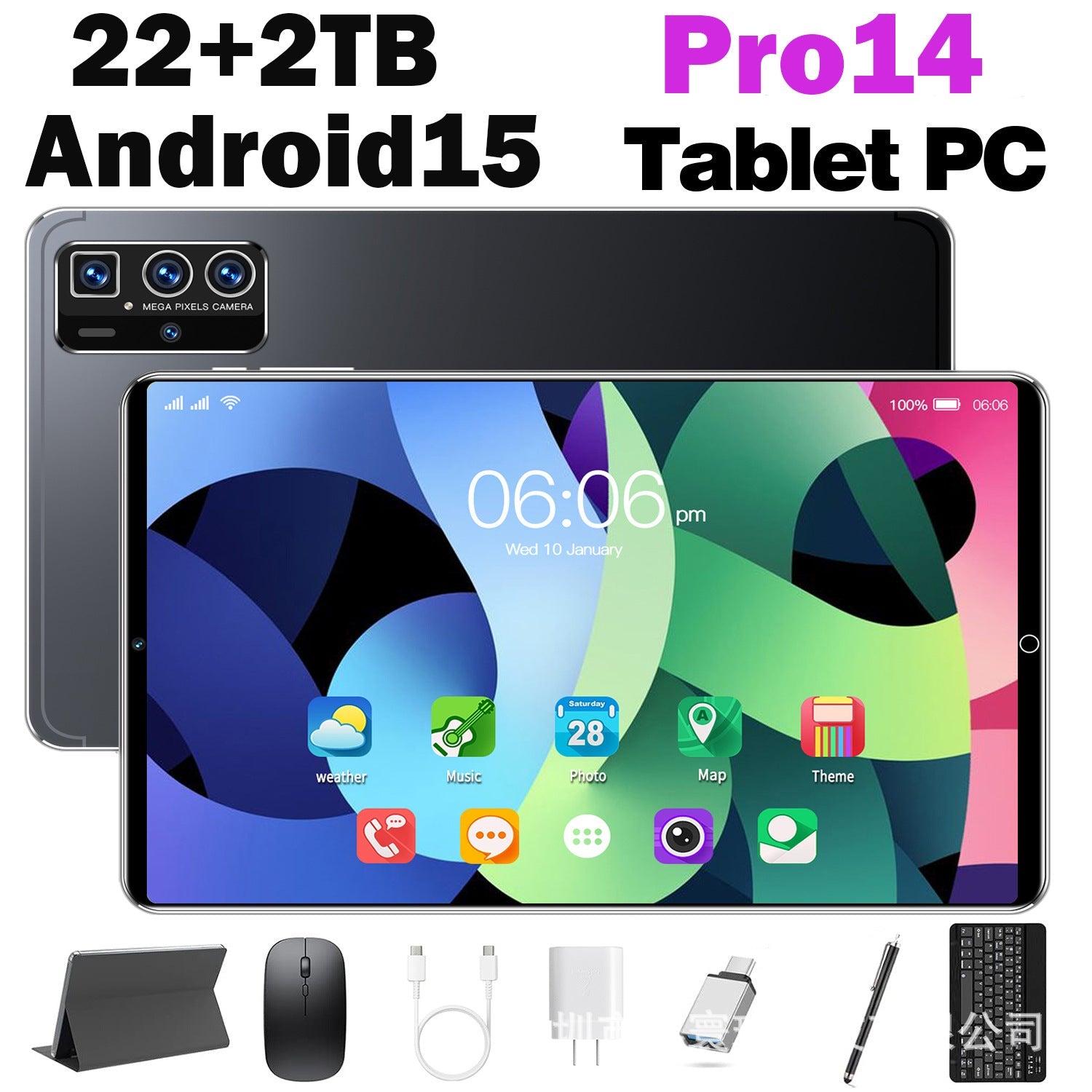 New Model 10inch Tablet Android Eight-Core Comprehensive Large Screen Smart Bluetooth Spot Manufacturer Spot Direct Sales