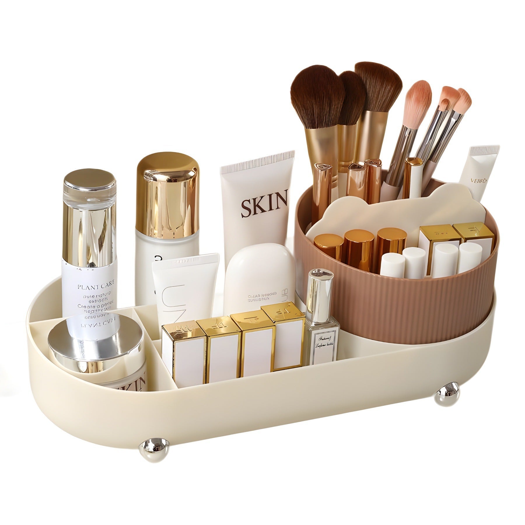 Plastic Cosmetic Storage Box Advanced Desktop Storage Dust-proof Bedroom Large Capacity Cosmetic Storage