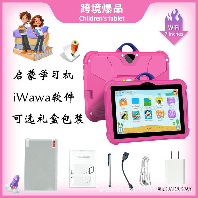 7inch Kidsren's Tablet Android 7.1 Early Education Learning Machine Wifi Internet Access Eye Protection Screen Parental Control